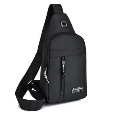 Imagem de Mochila tiracolo masculina clássica pequena para viagens, trilhas, atividades ao ar livre, mochila NSDJB01