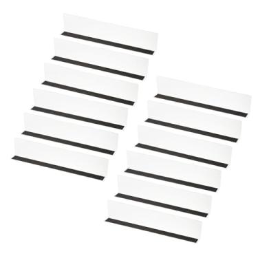 Imagem de PATIKIL Pacote com 12 divisórias de prateleira para organização de armários, 15,7 x 1,57 x 3,1 separador magnético de acrílico para armário de cozinha, prateleiras de armário de cozinha, bloqueador