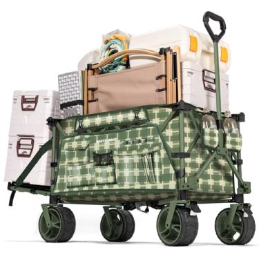 Imagem de Whitsunday Vagão dobrável dobrável com porta traseira, vagões de praia utilitários resistentes com rodas todo-o-terreno para acampamento, jardim, verde esportivo