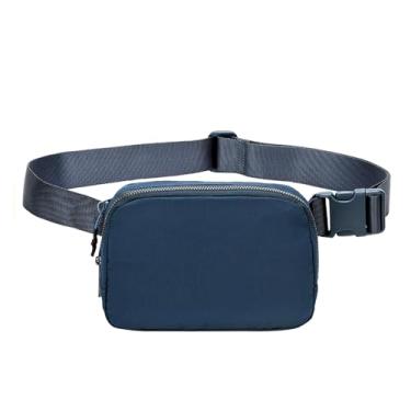 Imagem de Bolsa de cintura unissex – Pochete leve ajustável para mulheres e homens, presente de Páscoa, Azul