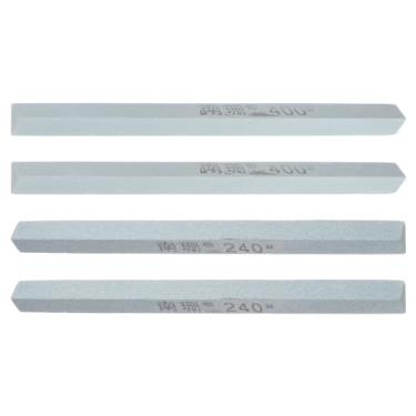 Imagem de Conjunto de 4 peças de pedras de afiar facas, triângulo, gramatura 240/400, amolar para facas, tesouras, utensílios de cozinha