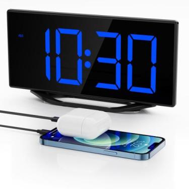 Imagem de Despertador Roxicosly Loud Digital para pessoas que dormem muito no qu