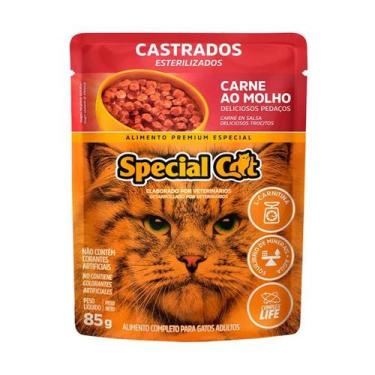 Imagem de Ração Úmida Special Cat Ultralife para Gatos Castrados Sabor Carne ao 