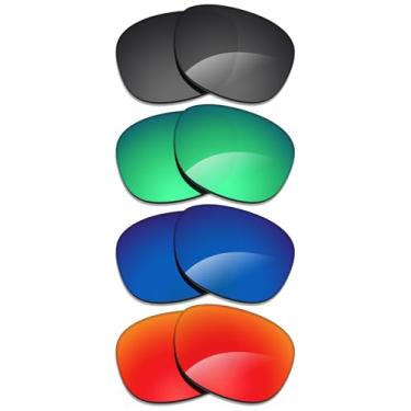 Imagem de Alphax 4 pares de lentes polarizadas de substituição para óculos de sol Ray-Ban Meta Skyler RW4010 52 mm - preto + verde + vermelho + água profunda