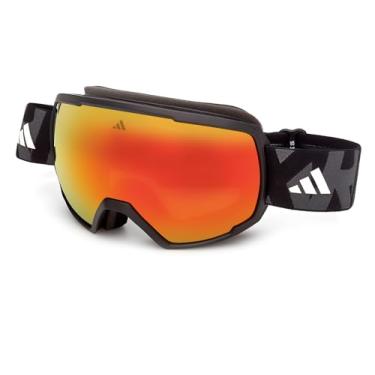 Imagem de adidas Óculos de sol ovais com máscara injetada, preto fosco, 0