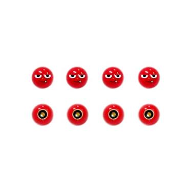 Imagem de 8 peças de tampas de haste de válvula de pneu com emoji divertido, tampas de válvula de expressão duráveis, tampas de válvula à prova de poeira e vazamento de ajuste universal para carros, caminhões