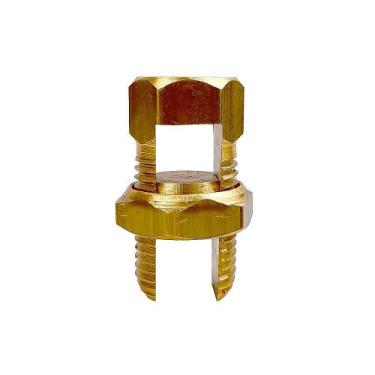 Imagem de Conector Fendido Latão Para Cabos 10mm Parafuso Split Bolt - Generica