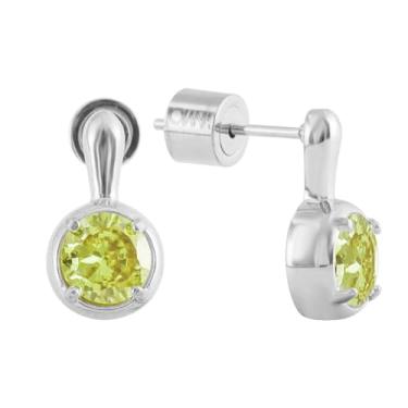 Imagem de JOIANA JEWELRY | Brincos Clemente, Small, Aço inoxidável com revestimento de ouro ou prata 18k e pedras de zircônia cúbica, Sem pedra preciosa