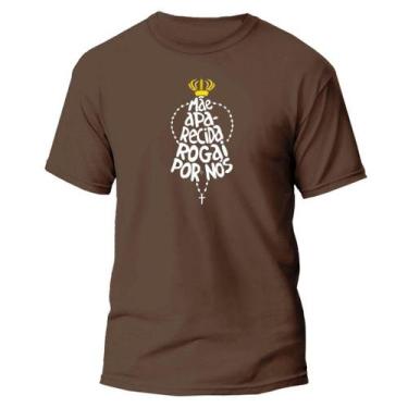 Imagem de Camiseta Básica Católica Blusa Unisex Nossa Senhora Aparecida Camisa A
