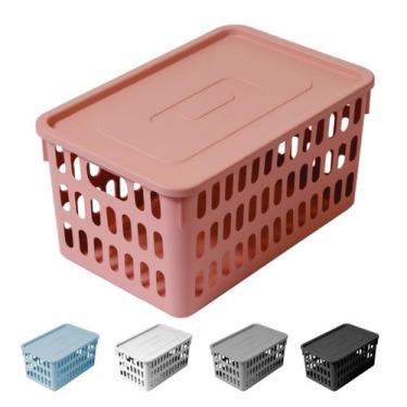 Imagem de Box Organizador Caixa Cesto Decorativo Cozinha Casa Kit C/ 2 - Atelie 
