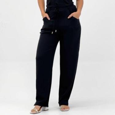 Imagem de Calça Pacific Blue em Tecido Reta Feminina-Feminino