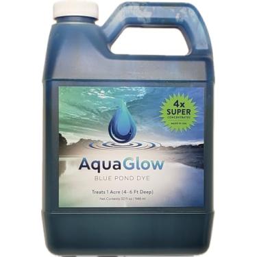 Imagem de Aqua Glow Deep Blue Pond Dye 4X Concentrado – Colorante Premium para Lagos, Fontes e Jardins Aquáticos | Longa duração, não tóxico e seguro para a vida aquática