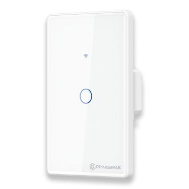 Imagem de Interruptor Inteligente 1 Botão Primebras Branco 110V 220V
