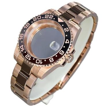 Imagem de Caixa de relógio impermeável GMT de aço inoxidável para movimento Seiko NH35/34/36/38 8215 ETA2824, Tampa inferior de vidro 3, For Miyota8215 8205 Movement, Caixa de relógio de luxo