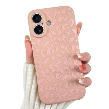 Imagem de OOK Capa magnética para iPhone 17, estampa fofa de leopardo rosa de silicone, compatível com MagSafe Cheetah Print proteção para câmera à prova de choque fina capa de telefone para 6,3 polegadas, rosa