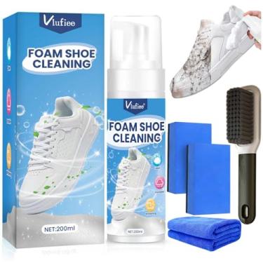 Imagem de Vlufiee Kit De Limpeza Tênis, Limpador Sapatos, Branco, Camurça Para Tênis Couro, 6,76 Oz (1 Limpador)