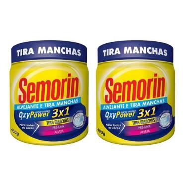 Imagem de 2 Uni Semorin Tira Mancha Pó 400G Tradicional Oxy Alvejante