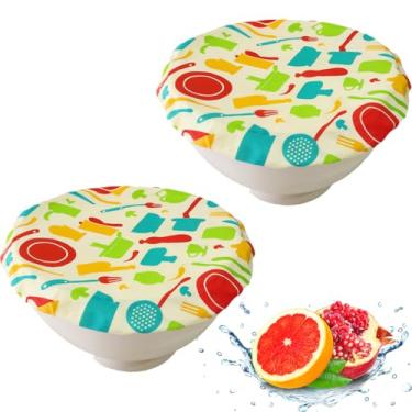 Imagem de Capas à prova de pão de algodão de cera de abelha – Capas de tigela de massa reutilizáveis para aumentar e armazenar, alternativa ecológica ao envoltório plástico, cozinha colorida essencial para