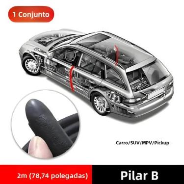 Imagem de Fita De Vedação Para Borda De Porta De Carro 2pcs Borracha Isolante Ac