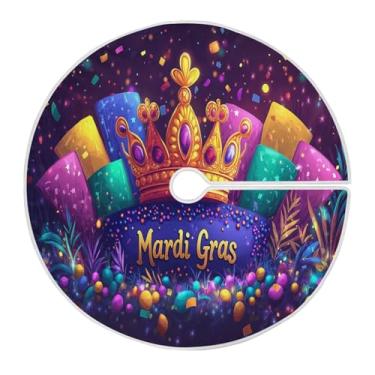 Imagem de Blueangle Saia de poliéster macio com coroa de carnaval de 90 cm para decoração de carnaval (225)