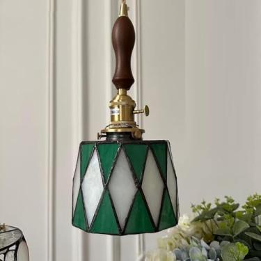 Imagem de Lustre retrô de latão para espaços loft antigos e iluminação de cabeceira vintage, perfeito para restaurantes em antigos armazéns e pousadas costeiras (B)