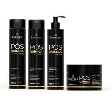 Imagem de Kit Pós Química pós progressiva liso perfeito sem sal Premium Bartulihe Cosméticos 300ml