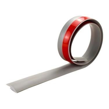 Imagem de Fenteer Faixa de junção de piso de 2 m, faixa de transição para carpete, laminada para soleira de porta, Cinza