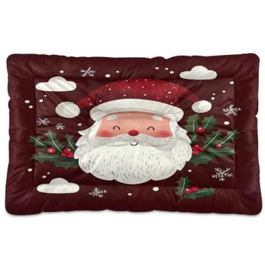 Imagem de SEHANY Cama de Natal para cães e gatos com fundo antiderrapante, cama de canil, colchão macio para animais de estimação, lavável para cães pequenos, médios e grandes, gatos, 45,7 x 61 cm