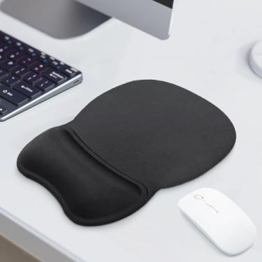 Imagem de Mouse pad ergonômico com suporte de pulso de gel, mouse confortável com superfície de descanso de pulso lisa e base de poliuretano antiderrapante para alívio da dor, computador, laptop, escritório e