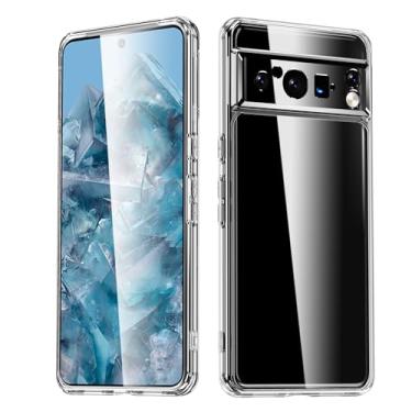 Imagem de PAIDAAR Capa transparente para Google Pixel 6 Pro, [não amarela] [proteção de grau militar de 3 metros] Capa transparente protetora antiarranhões com acrílico rígido (traseira) + amortecedor de TPU