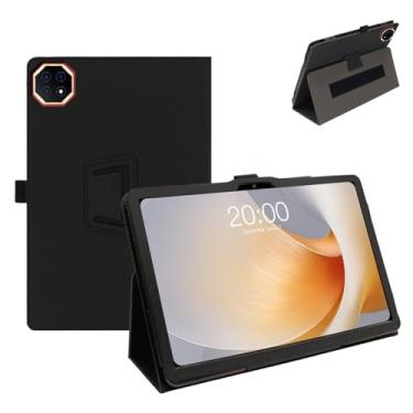 Imagem de Capa para tablet Teclast t65 Plus de 13,4 polegadas, capa de couro PU à prova de choque com alça de mão, suporte duplo, compatível com tablet Android t65 Plus de 13,4 polegadas (preto)