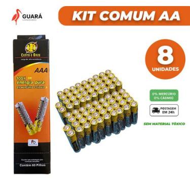 Imagem de Kit 60 Pilhas AA Comum 1,5v Relinx FBG SEGMA Zinco Carbono Para Contro