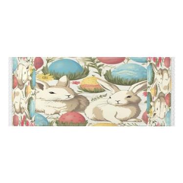 Imagem de Wassud Capas de máquina de lavar e secar coelhos e ovos, protetor de lavadora com sacos de armazenamento, capa de geladeira à prova de poeira com bolsos para lavanderia doméstica, cozinha, 120 x 55 cm