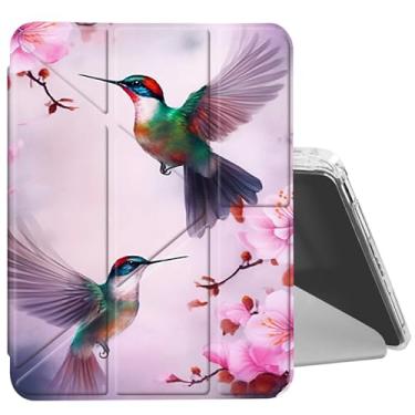 Imagem de DIGTIALL Capa transparente para iPad (A16) 11ª geração 11 polegadas 2025/iPad 10ª geração 10,9 polegadas 2022 com suporte dobrável em forma de Y, capa projetada para despertar/dormir automaticamente