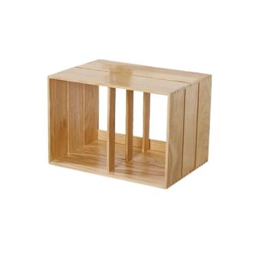 Imagem de Suporte para armazenamento de CDs Expositor de discos vinil, prateleira aberta madeira para armazenamento CDs, álbuns e livros