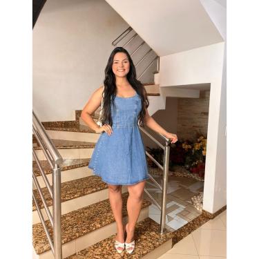 Imagem de Vestido Curto Jeans com lastex nas costas Crisconf