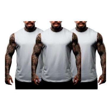 Imagem de Kit 3 Regata Masculina Machão Streetwear Lisa Básica 3008 - Camisa Ove