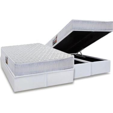 Imagem de Cama Box Baú Queen: Colchão Anatômico Herval AG65 Frontier + Base CRC 