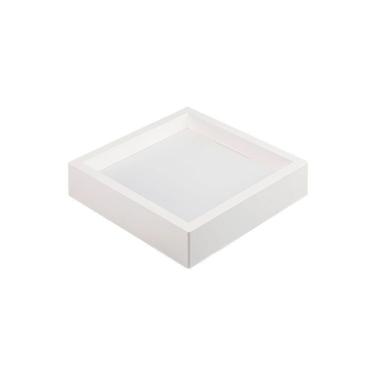 Imagem de Painel De Led Nordecor Quadrado Kais De Sobrepor Recuado 18w Bivolt Branco 3000k Luz Amarela 4246