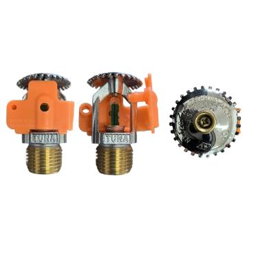 Imagem de Spray vertical de cabeça de aspersor de incêndio - Aprovado pela FM e listado pela UL 1/5.1 cm NPT 93.3 °C (93 ℃) K = 5.6 (K80/métrica) Resposta padrão para sistema automático de irrigação de incêndio