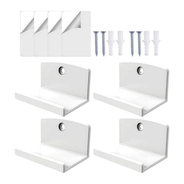 Imagem de Expositor Prateleira para Discos de Vinil | 4 Peças Prateleira Flutuante Acrílica Moderna | Expositor De Vinil,Para Quarto Sala De Estar Colecionáveis Álbum Livro Infantil