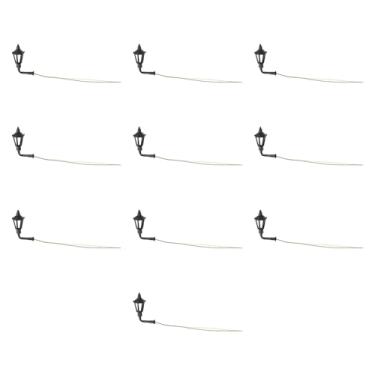 Imagem de YIJU 10x Miniaturas de Luminárias de Parede LED com Luz Ambiente Quente e Realista - Acessórios para Projetos DIY e Jardins de Fadas, 100