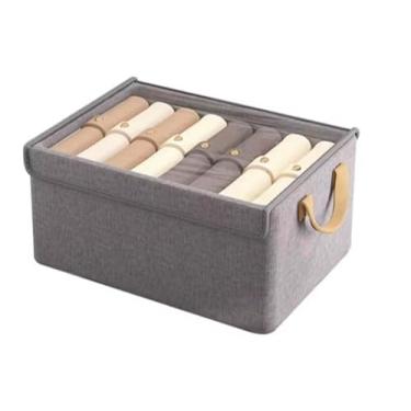 Imagem de ￼Caixa Organizador de Roupa Multiuso Dobrável de Tecido para Guarda Roupa 2 Unidades