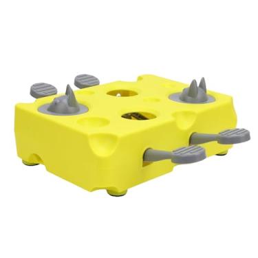 Imagem de Luocute Enigma Interativo do Alimentador Lento do Gato, Distribuidor Alimento Exercício Físico da Estimulação Mental, Com Material Plástico Seguro, para Gatos Gatinho (Amarela)