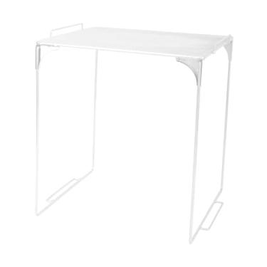 Imagem de Ｂｅｓｇａ Organizador de prateleira em tela, multifuncional, dobrável, acessório para organização de armários, ideal para academia, escola e, Branco