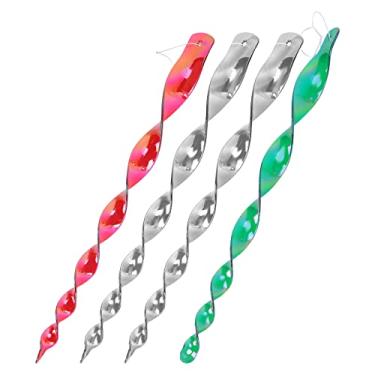 Imagem de Naroote Haste de Jardim de Refração Solar Em Espiral para Repelente de Pássaros Suspenso Durável, Reflete a Luz para Evitar Pragas de Pássaros, Cores Misturadas, Fácil de Usar, para Piscinas, Plástico (#11)