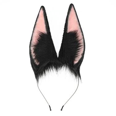 Imagem de Faylay Man/Women Furry Handmade Wolf/Fox Ear Headband Cosplay Hair Anubis Jackal Simulated Fox Ear Headband Accessories (XMTNL)