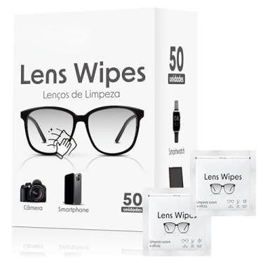 Imagem de Lenços Umedecidos para Limpeza de Lentes, Óculos, Câmeras Smartphone Smartwach, Lens Wipe 50 Unidades Embaladas Indivualmente Sem Álcool