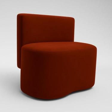 Imagem de Puff Feijão Curvo Orgânico Redondo Com Encosto Sala Resistente Confort