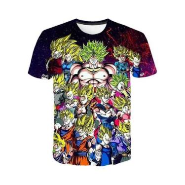 Imagem de Camiseta Dragon Ball Son Goku Vegeta Para Adultos E Crianças, Manga Cu